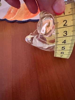 Oso de cristal rosa y transparente