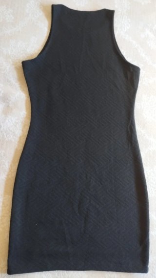 Vestido Mango Negro Ajustado Sin Mangas