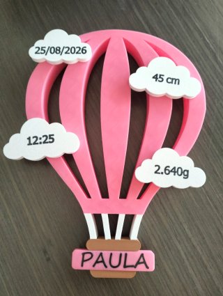 Adorno nacimiento globo aerostático