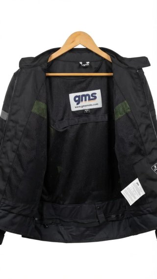 Chaqueta de moto GMS negra XL