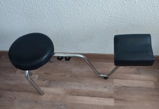 Taburete Estética Profesional Auxiliar Negro