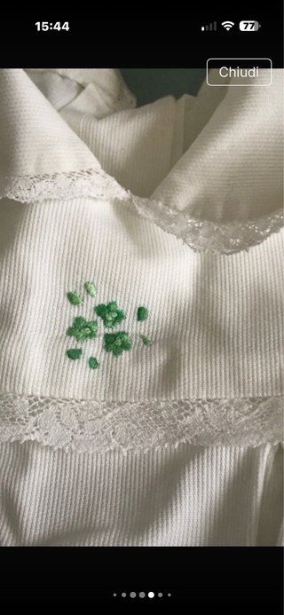 Abito neonato anni '60 fatto a mano