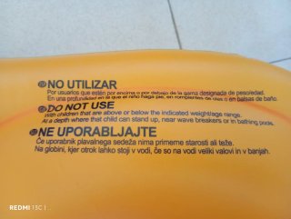Flotador asiento bebé JANÉ naranja