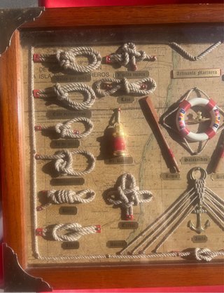 Cuadro Nudos Marineros Vintage 48x33