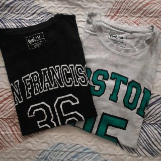 2 Camisetas Polinesia talla M San Francisco/Boston