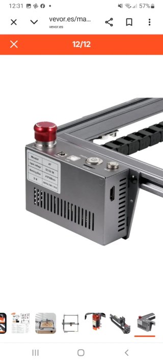 Grabador Láser VEVOR A7 5W 410x400mm Nuevo
