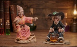 2 brujas, decoración