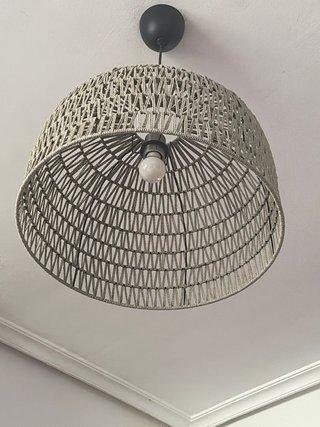 2 Lámparas de Techo Cuerda Beige/Gris