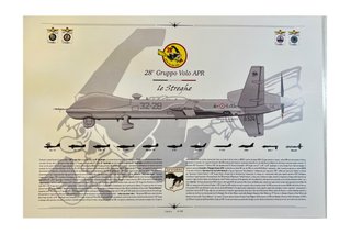 Litografia Aeronautica 28° Gruppo APR Le Streghe