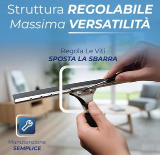 Tergicristallo con manico in metallo e plastica