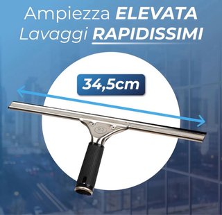 Tergicristallo con manico in metallo e plastica