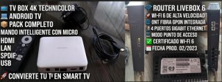 Pack Smart TV 4K + Router WI-FI 6 + Cable HDMI