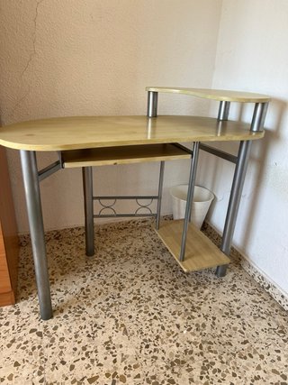 Escritorio 2 alturas madera y metal