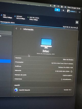 iMac Retina 4K 21,5 2019 Intel Core i3 8GB RAM