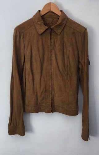 Chaqueta corta Mango ante marrón.