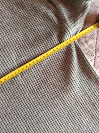 Vestido punto cuello alto gris XL