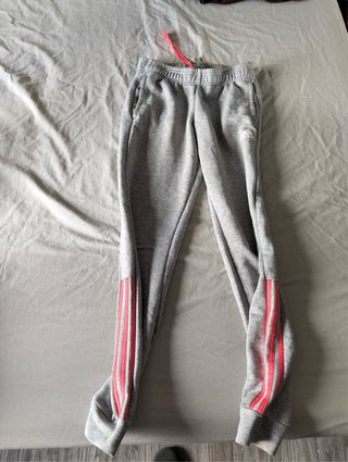 Pantalón Chándal Adidas Mujer Gris Rojo