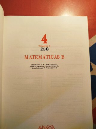 Libros matemáticas B 4 ESO