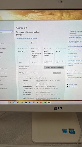 LG All-in-One PC Blanco