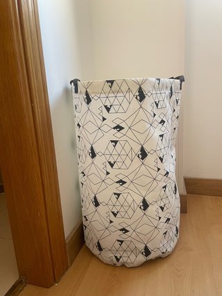 Cesto Ropa Tela Ikea Diseño Geométrico