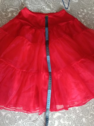 Cancan / enagua de tul rojo