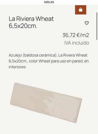 4 Cajas Azulejos Equipe Riviera Wheat