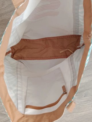 Bolsa de playa con estampado cebra