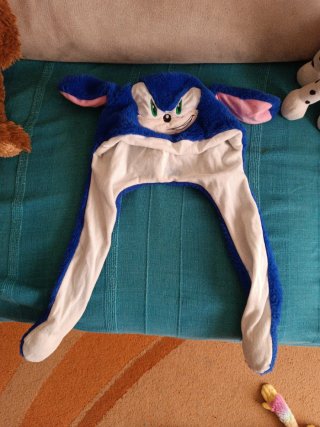 Gorro de peluche Sonic