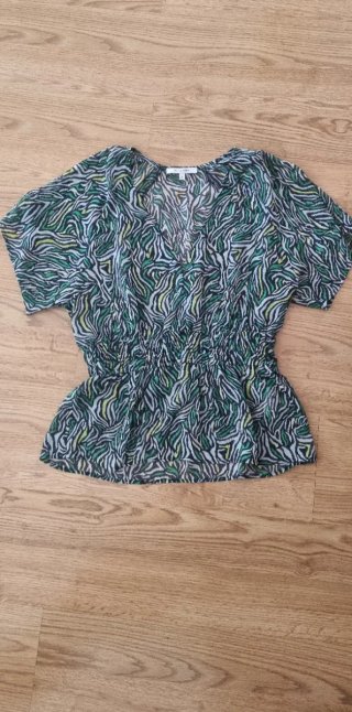 Camisa Scalpers verde y multicolor