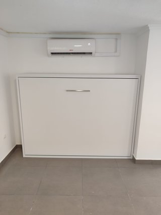 Cama Abatible Horizontal Blanca 135x190