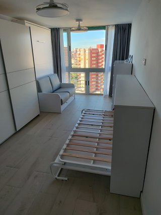 Cama Abatible Horizontal Blanca 135x190
