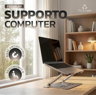 Supporto per laptop in alluminio