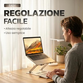 Supporto per laptop in alluminio