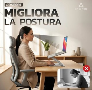 Supporto per laptop in alluminio