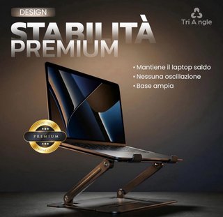 Supporto per laptop in alluminio