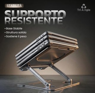 Supporto per laptop in alluminio