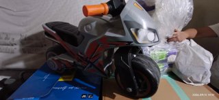 Moto Molto MtR premium infantil gris y naranja