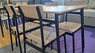 Mesa y 4 Sillas Comedor Madera