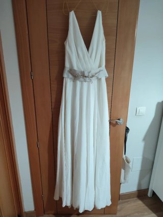 Vestido Novia María Lago Blanco
