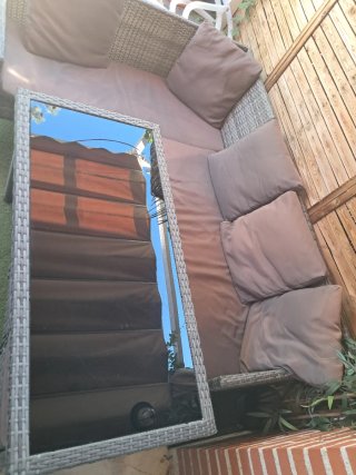 Conjunto de jardín con tumbona