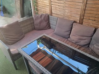 Conjunto de jardín con tumbona