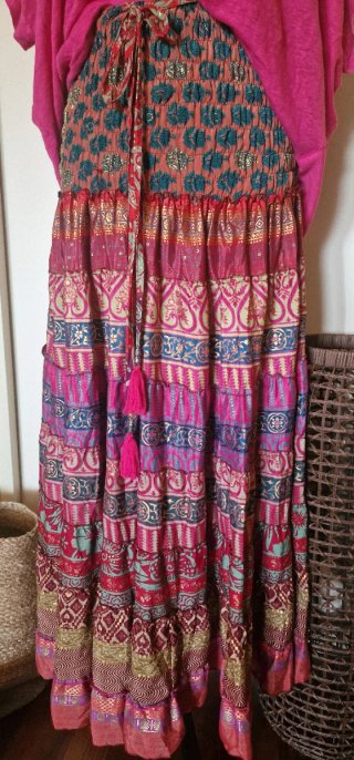 Gonna Indiana Saree Vintage Multicolor