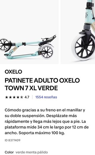 Patinete Oxelo para adulto
