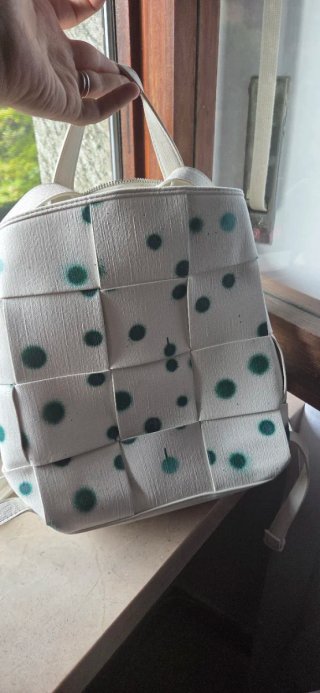 Zaino Desigual pois bianco e verde