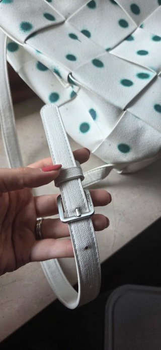 Zaino Desigual pois bianco e verde