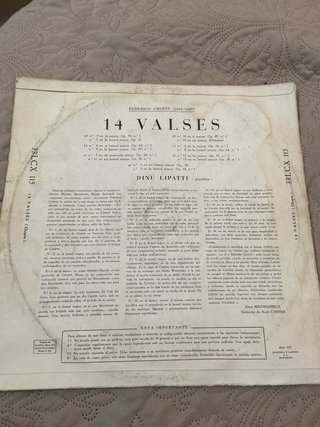 Disco Vinilo Chopin Valses Dinu Lipatti Regal