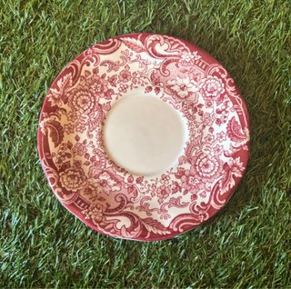 Conjunto Tazas y Platos La Cartuja Rojo