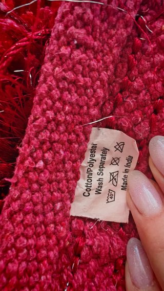 Tappeto rosso a pelo lungo 55x110