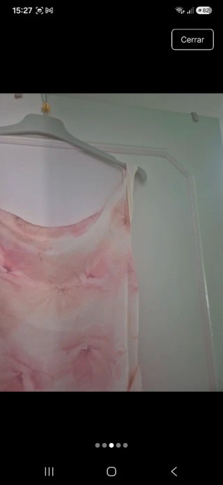 Vestido floral rosa y blanco