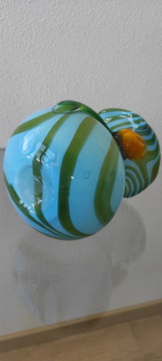 Vasi Murano Blu e Verde con Rosa